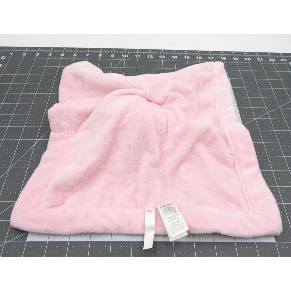 Carters White Bear Baby Lovey Security Animal Cheetah Print Pink Gray Plush Toy